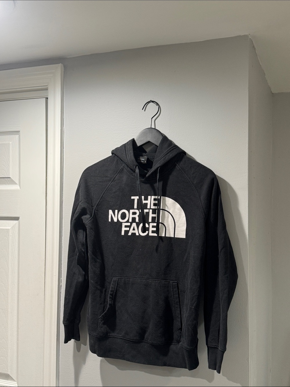 The North Face Men’s Black Hoodie with White Logo